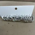 Set of 6 silver irregular pleated and twisted hoop earrings displayed on white card - Irregular Wrinkled Style (4)