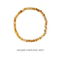 Natur-Gold-Tigerauge-Stein-Armband mit glänzendem Finish und Katzenaugeneffekt - Stil 36 Armband - Exquisite Geschenkbox / 4mm / Gold