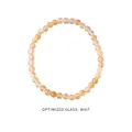 Bernsteingelbes Rundperlenarmband aus elegantem optimiertem Glas - Stil 48 (Mit exquisiter Geschenkbox) / 4mm / Gelb