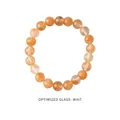 Elegantes orangefarbenes Kristallperlenarmband mit bernsteinfarbenen Glasperlen - Stil 50 (Mit exquisiter Geschenkbox) / 8mm / Gelb