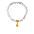 Elegantes Armband aus Natursteinperlen mit goldenem Glücksbringer-Flaschenkürbis - 54# Armband - Flaschenkürbis-Anhänger - Exquisite Geschenkbox / Gold-Blau
