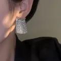 Eleganti orecchini a nappa d'argento con motivo a foglia di grano per donne alla moda - Stile 19# Nappina Con Perno Argento / Perno in argento 925 / Argento