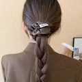 Elegant brown satin pleated scrunchie hair tie for vintage autumn ponytail hairstyles - Dark Coffee Satin