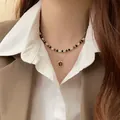 Elegant tiger eye stone double-layer necklace for women in a vintage Maillard style - Tiger Eye Two-piece Style (19#)