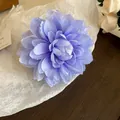 Elegant lavender purple artificial flower hair claw clip for women's daily style - 37# Light Purple Lotus Flower Claw Clip