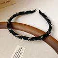 Serre-tête noir rétro français élégant avec strass scintillants et dentelle. - Style Strass Dentelle Noir (HH1959)