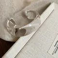 Bracciale rigido rotondo in acrilico trasparente minimalista con finitura lucida - Stile Aperto Tondo Minimalista (58#) / Trasparente
