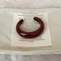 Elegant burgundy irregular resin bangle bracelet featuring a smooth glossy vintage finish - Irregular Open Style (28#) / Red