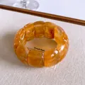 Bracciale retrò in acrilico marmorizzato ambra per donna con design unico e raffinato. - Stile Perla Rotonda Marmorizzata (62#) / Caffè Chiaro