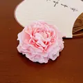 Elegant pink fabric peony flower hair clip for women with delicate handcrafted petals - Alligator Clip (83) / Pink