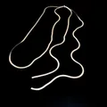 Dettaglio di una collana a catena a serpente regolabile con placcatura in oro vero. - Collana / Argento