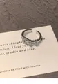 Détail macro d'une bague fer à cheval plaquée or 18 carats avec des oxydes de zirconium. - Style Ouvert Mors de Cheval / Argent
