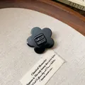 Elegant black resin flower hair clip with a square center emblem for stylish women - Flower Style (2#)