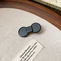 Minimalist black resin duckbill hair clip with unique circular and square design - Geometric Style (11#)