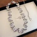 Vintage silver-tone butterfly link chain accessory, bohemian style belt and necklace - 7# Waist Chain