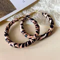 Vintage leopard print resin hoop earrings with elegant gold-tone clasp design - Leopard Hoop (17#)