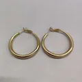 Orecchini a cerchio minimalisti a forma di C placcati in oro con design vintage e chiusura - Stile con perno dell'orecchino in argento / Oro