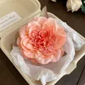 Eleganter romantischer rosa Stoff-Kunstblumen-Haarclip für Wald-Stil Haarstyling - Pfirsichrosa (10#)