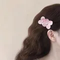 Süße Haarspange aus rosa Stoffblumen mit Perlen, ideal für elegante Hochsteckfrisuren - Rosa Phalaenopsis Perle (39#)