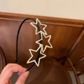 Serre-tête vintage français de style baroque orné de trois étoiles brillantes en strass - Style 35 Trois Étoiles Strass