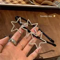 Elegante cerchietto con tre stelle di strass scintillanti per donna, stile retrò francese - Stella di Strass Nera