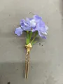 Elegant Korean style purple fabric flower hair pin with gold fork for women hair accessories - Hairpin (15#)