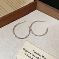 Minimalist silver-plated hoop earrings with elegant circular design for daily wear - 3cm / Silver