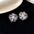 Luxury niche design silver starburst stud earrings featuring white pearl embellishments - Brushed Starburst Pearl Silver Post Stud Earrings (39#) / Silver