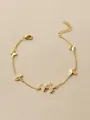 Elegante bracciale a farfalla placcato oro con zirconi e catena regolabile - Stile a Catena Ecologica (1#)