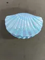 Elegant iridescent blue shell hair claw clip with pearlescent finish for resort style - Large Shell Claw Clip / Large / Light Blue