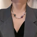 Collier de perles élégant pour femmes avec des breloques de personnages de dessins animés - Collier Épissé Pendentif Dessin Animé