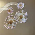 Elegant pink raffia flower drop earrings with golden accents for vacation style - Woven Flower Cluster Style (64#) Silver Earring Post