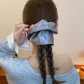 Vintage metallic shiny purple hair scrunchie for women stylish retro hair accessory - Pearly Scrunchie / Gray
