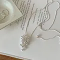 Elegant silver grape cluster pendant necklace on a minimalist adjustable chain - Style 1 Necklace