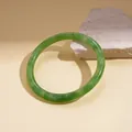 Minimalist irregular green resin bangle bracelet with vintage marble texture design - Irregular Marble Bangle (106#) / Small / Green