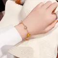 Elegantes handgefertigtes Armband im neuen chinesischen Stil mit bunten Steinen - 15# Armband-farbe-runde Perlen