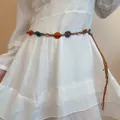 Bohemian ethnic waist chain with wooden beads and shells for women's fashion - 12# Waist Chain