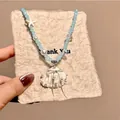 Süße blauperlen-Halskette mit Seestern- und Perlenmuschel-Anhänger - Stil 2 Große Schnecke Perle Matte Perle