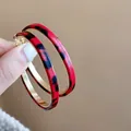 Boucles d'oreilles créoles léopard rouge et noir avec aiguilles en argent pour l'automne - Style Créole Léopard (9#)