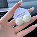Orecchini a perno tondi verde pallido minimalisti con aghi in argento S925 di alta qualità - Bottone Grande in Finta Giada Bianco