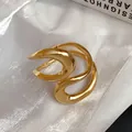 Detailed view of polished gold irregular geometric open cuff bracelet - Irregular Hollow Style 1 / Gold