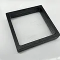 Scatola portaoggetti quadrata nera con pellicola PE trasparente per anelli e orecchini - XL (11x11) / Nero