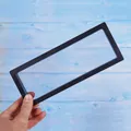 Scatola espositiva rettangolare in pellicola PE nera per anelli e collane portatile - Rettangolare (23x9) / Nero