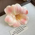 Sweet Korean style pink and white foam flower duckbill hair clip for daily use - Pink-White Gradient Foam Lily Hair Clip (66#) / Pink