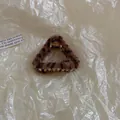 Triangular leopard print fuzzy hair claw clip with elegant gold-tone metal teeth - Triangle Plush Style / Leopard Print