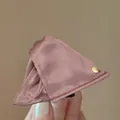 Elegant mauve fabric triangle claw clip for hair styling with gold believe yourself emblem - 3# Claw Clip - Satin Triangle Style