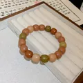 Dopamine style ceramic beaded bracelet in earthy tones for women's jewelry collection - Vintage Round Bead (20#)