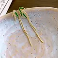 Elegant gold-toned tassel earrings with green enamel bamboo leaves and sparkling crystals - 925 Sterling Silver Earring Post (82) / Gold