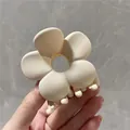 Pince à cheveux élégante en forme de fleur crème mate pour coiffures quotidiennes - Style Fleur (11# Champagne)