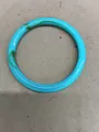Minimalist turquoise acrylic bangle with brown marble texture for a chic fashion look - Marble Pattern Ring (63#) / Dark Green